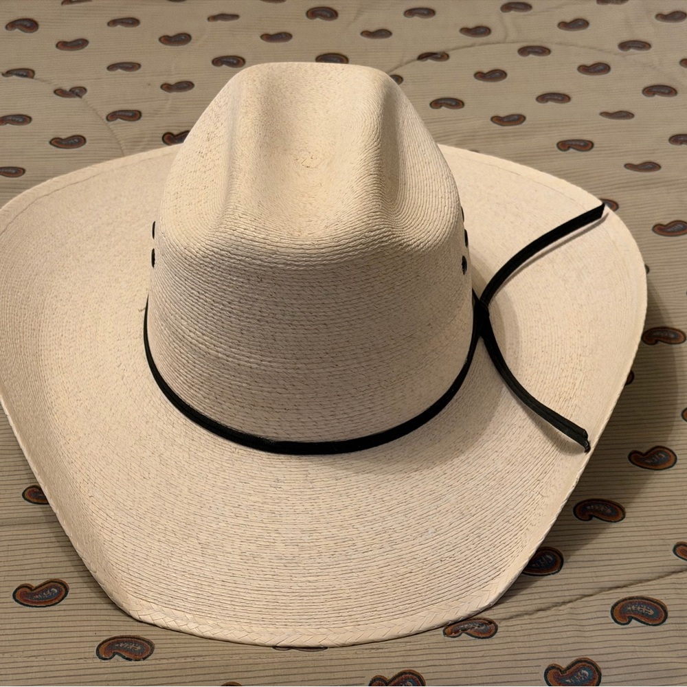 7 5/8 Atwood straw Cowboy Hat with Black Band